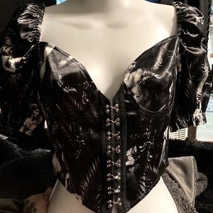 Corset puff sleeve top